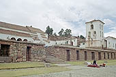 Chinchero, Incan walls of the ancient palace of Tpac Yupanqui with trapezoidal niches